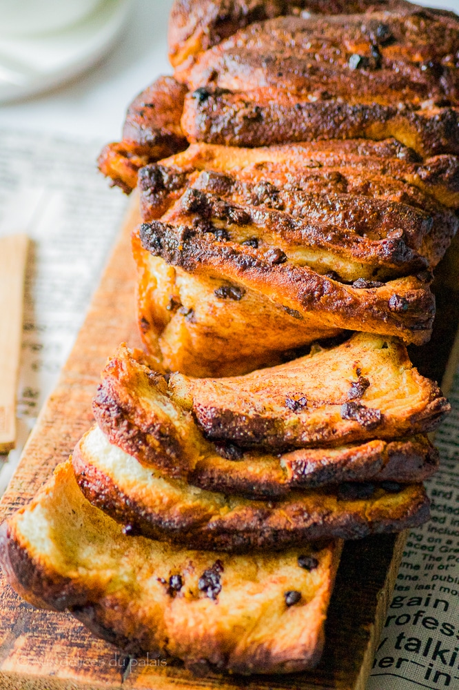 recette brioche roulée au beurre cannelle et chocolat