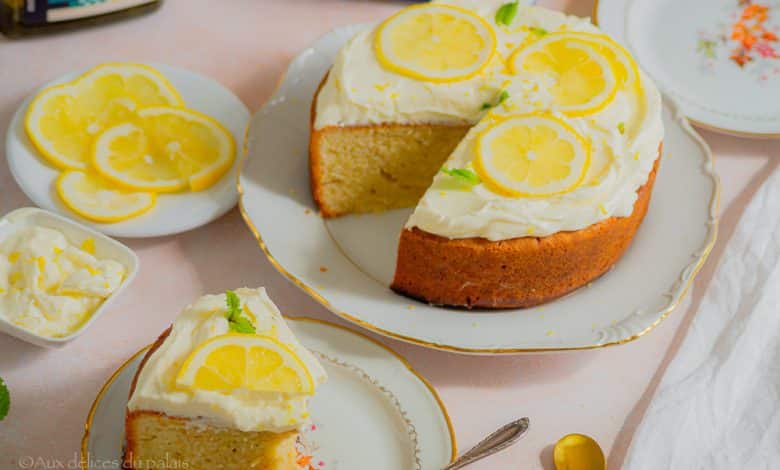 Gâteau moelleux glaçage au citron