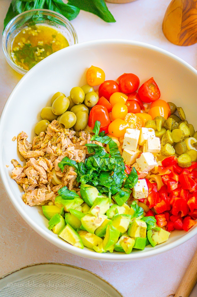 recette salade de pâtes aux légumes