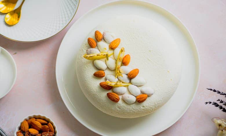 Recette Entremets poire vanille et amandes