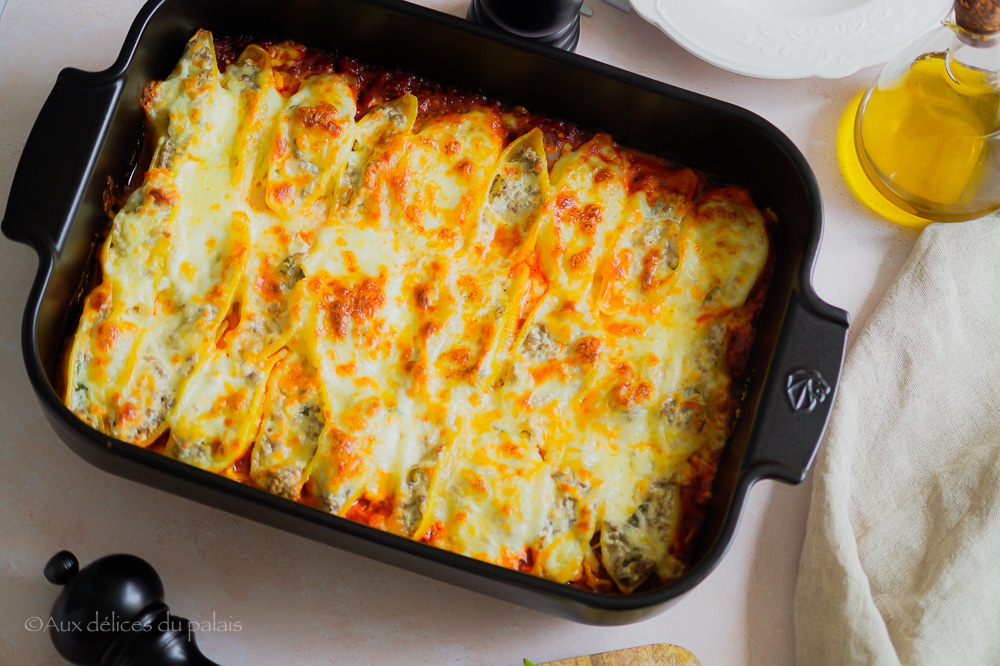 Conchiglioni pâtes à la viande hachée & ricotta