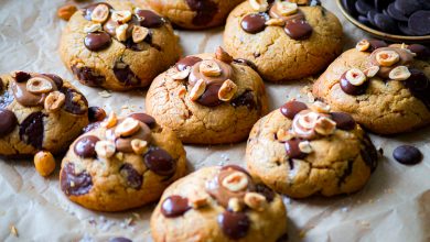 Cookies chocolat noisettes et praliné