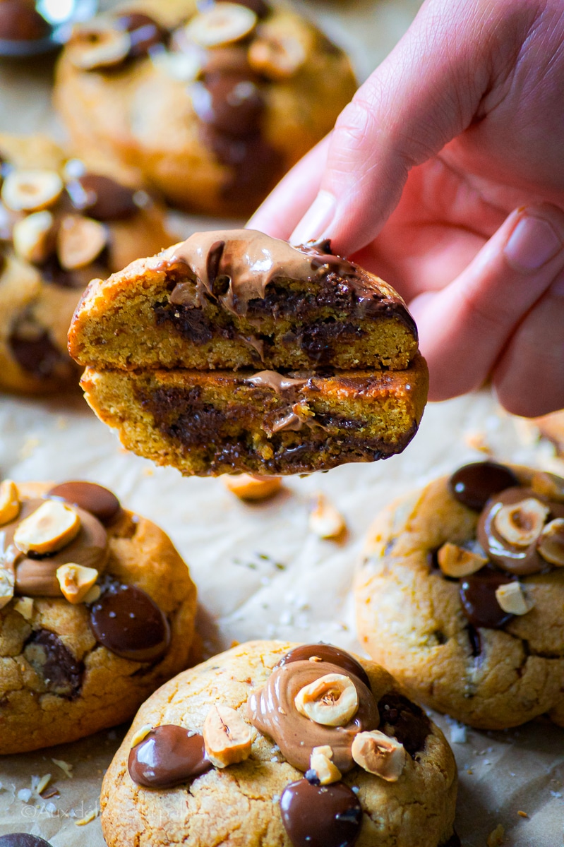 cookies gourmands chocolat praliné 