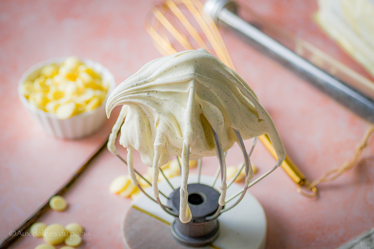 Ganache montée chocolat blanc vanille