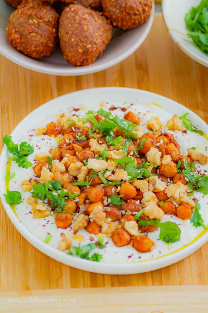 salade au yaourt à la grecque et pois chiches