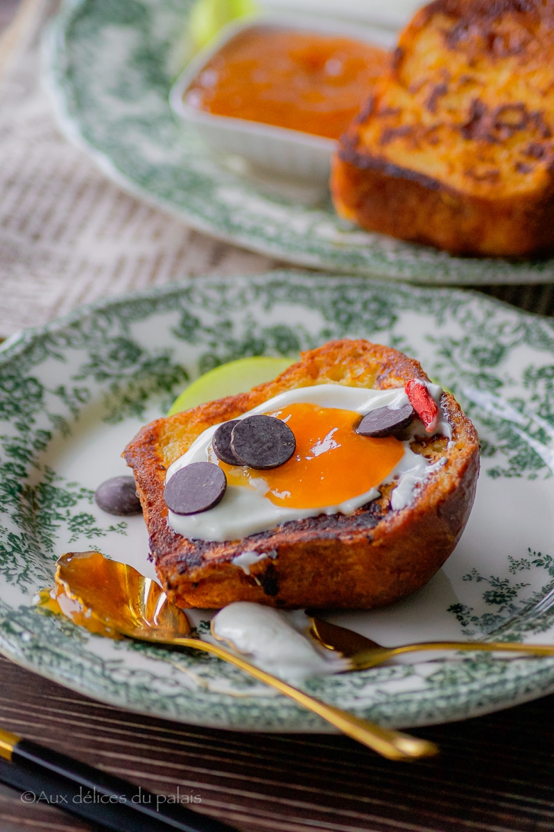 brioche façon pain perdu au pépites de chocolat