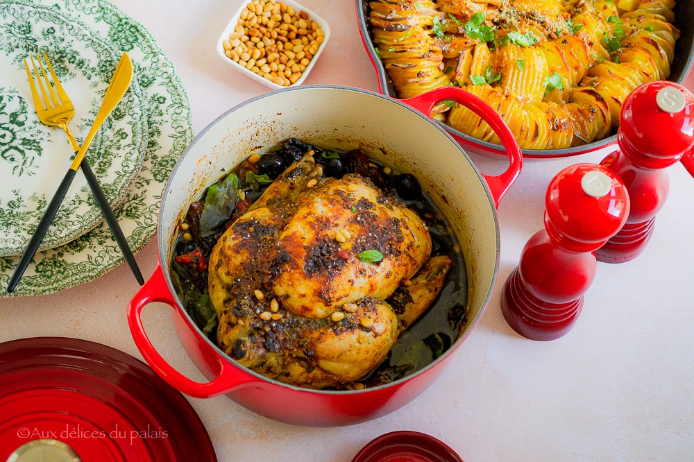 Poulet rôti et pommes de terre à l'italienne