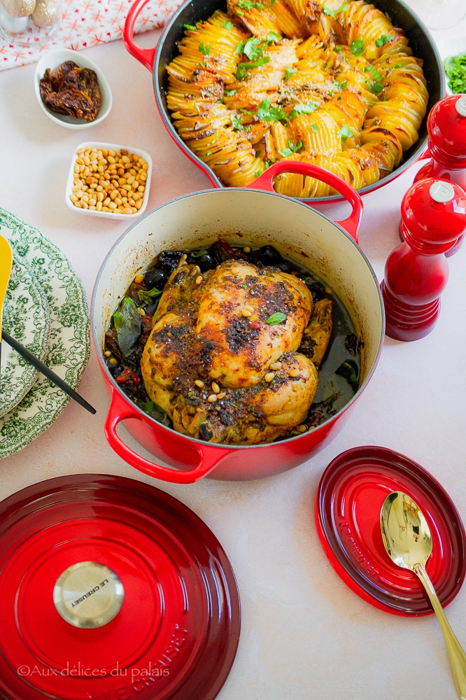 Poulet rôti et pommes de terre à l'italienne