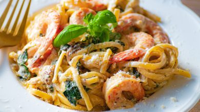 Pâtes linguine à la toscane aux crevettes