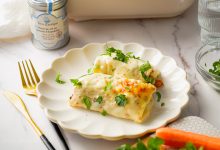 Gratin de crêpes au poulet champignons béchamel