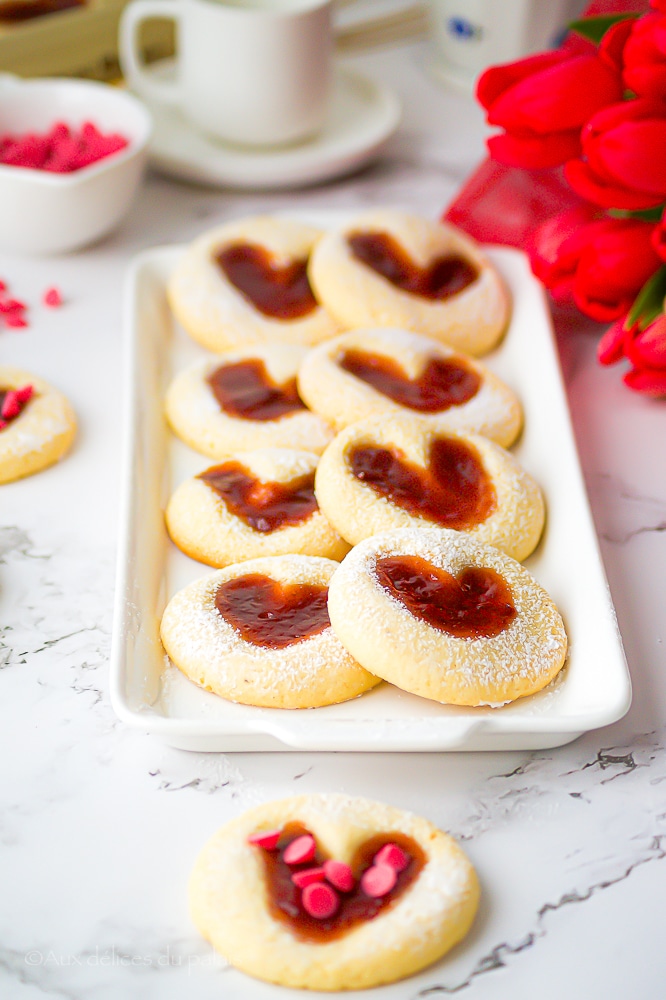 sablés coeur à la confiture