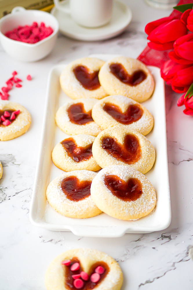 Recette sablés coeur à la confiture ultra fondants