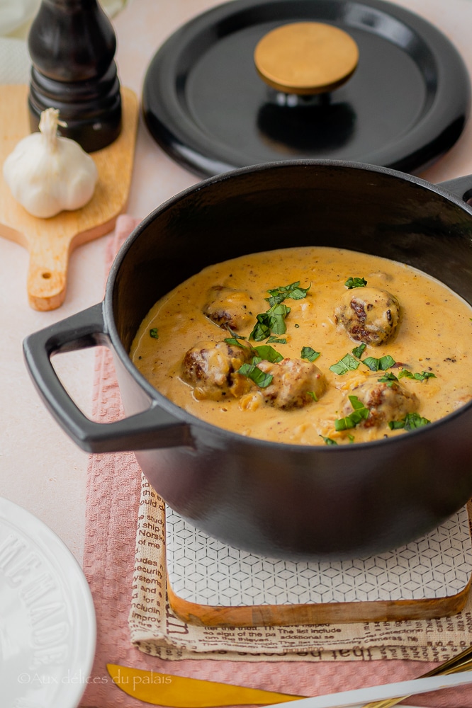 Boulettes de viande suédoises sauce crémeuse