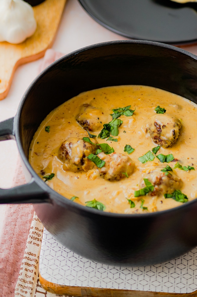 Boulettes de viande suédoises sauce crémeuse