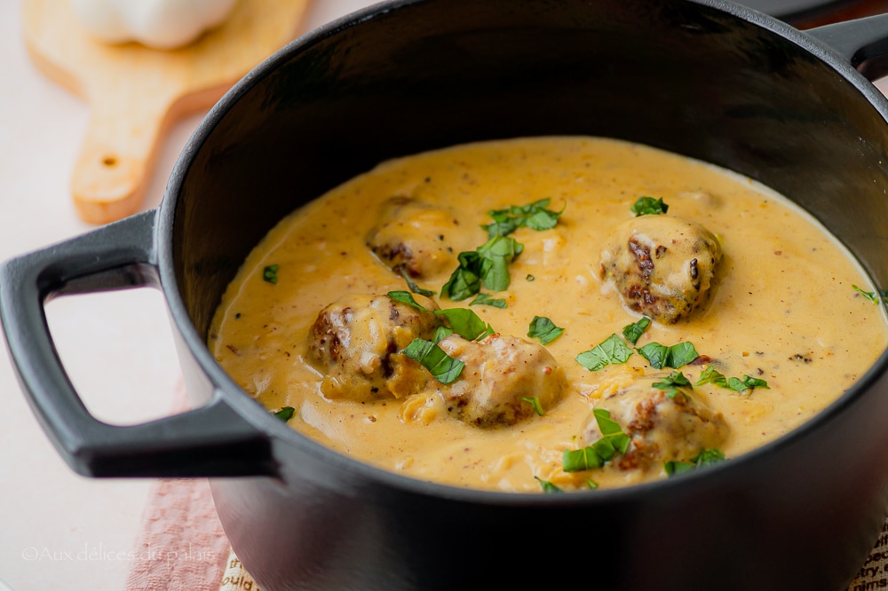 Boulettes de viande suédoises sauce crémeuse