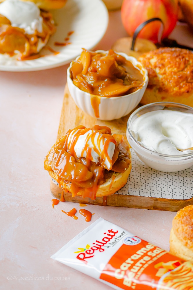 scones aux pommes caramélisées