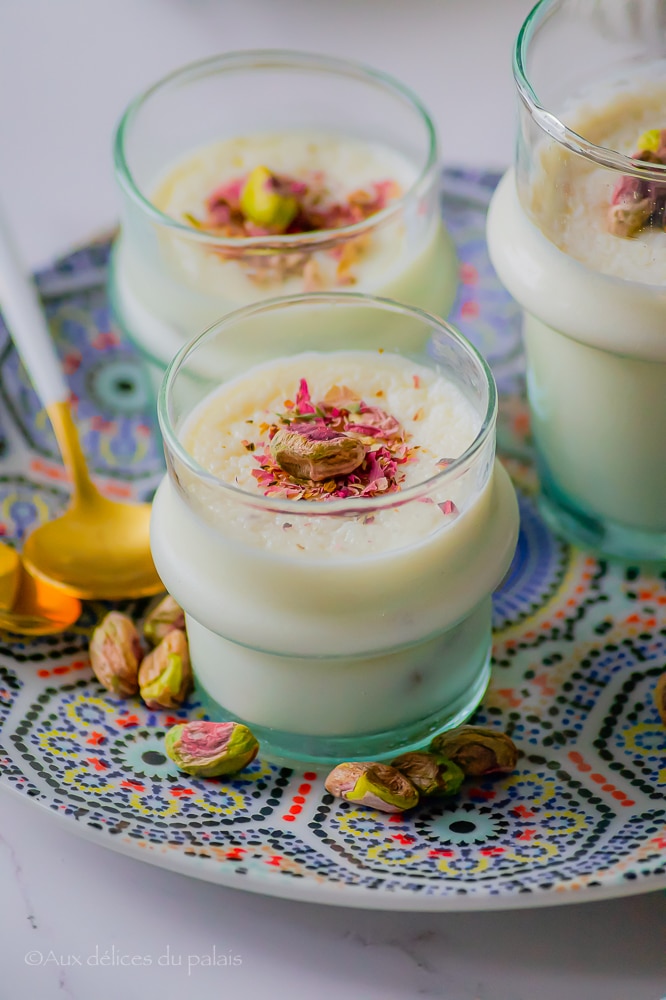 mhalbi crème dessert au riz de Ramdan