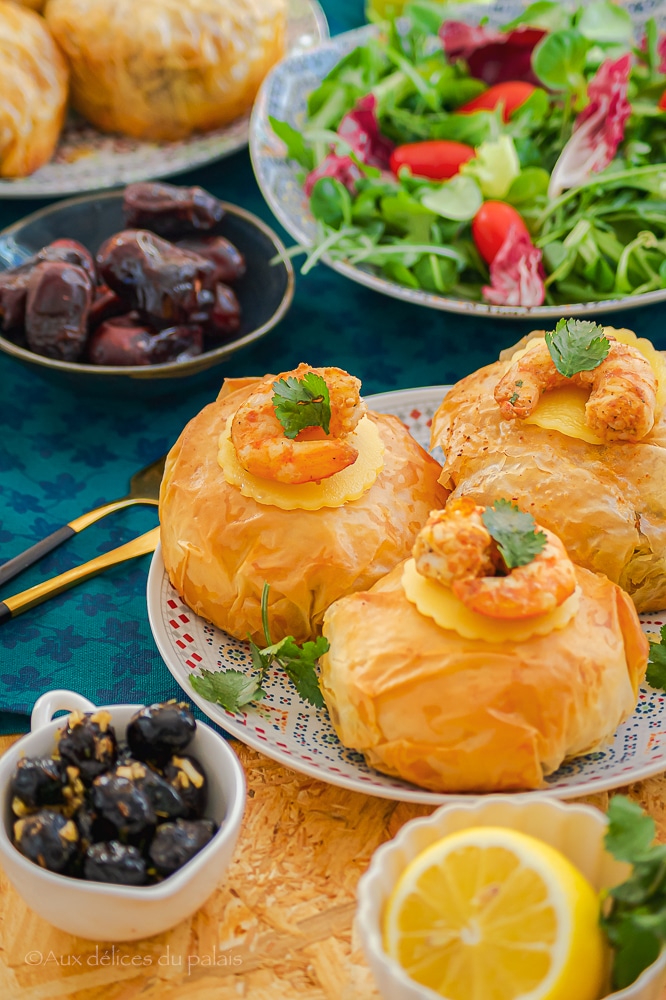 Recette Pastilla aux fruits de mer marocaine
