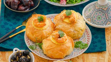 Pastilla au poisson et aux fruits de mer