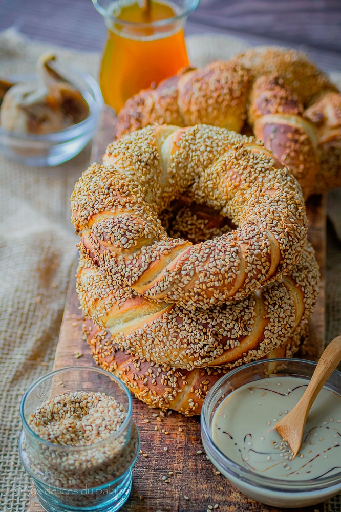 Pain Simit bagel turc au sésame