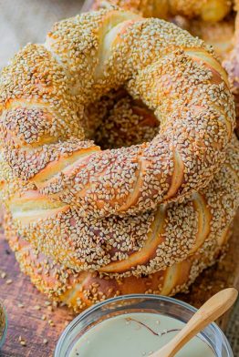 Pain Simit bagel turc au sésame