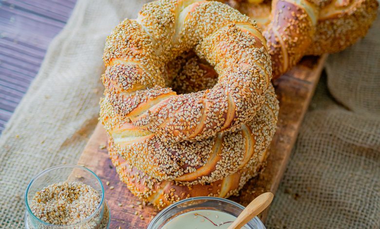 Pain Simit bagel turc au sésame