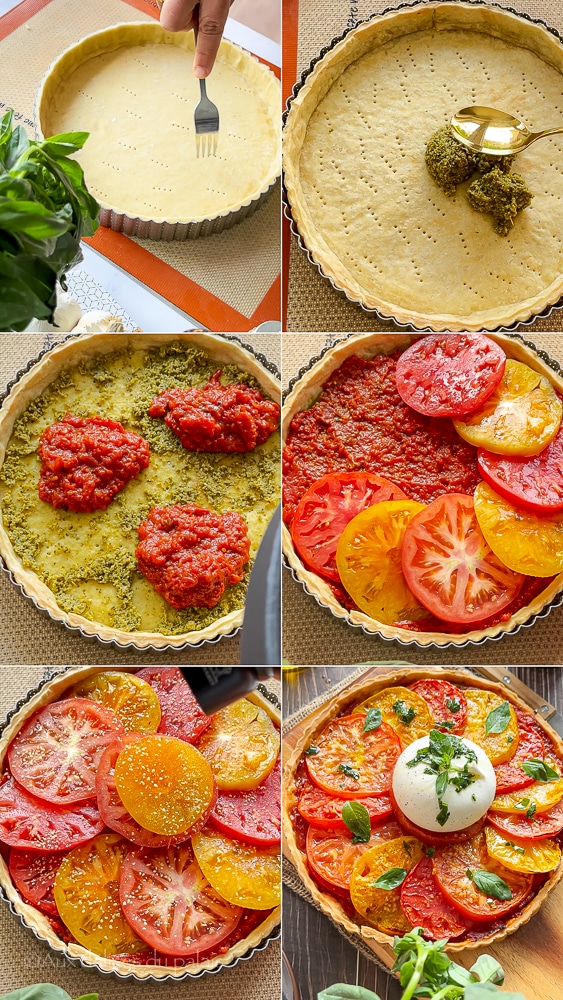 Tarte tomate pesto et mozarella