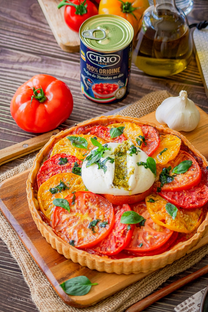 Tarte tomate pesto et mozarella di buffala