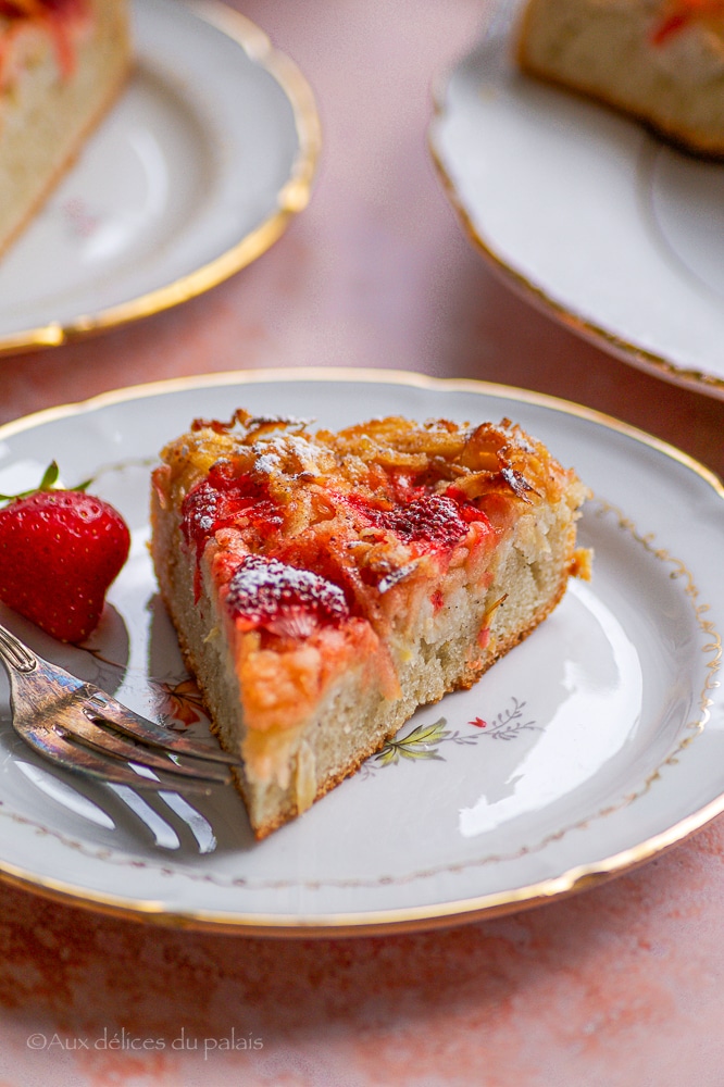 fondant aux pommes et aux fraises