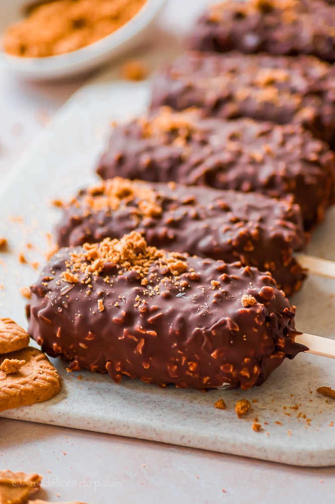 Recette Magnum Spéculoos glaçage rocher 