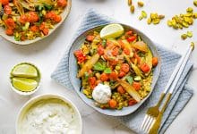 Couscous perlé courgette rôtie et labneh