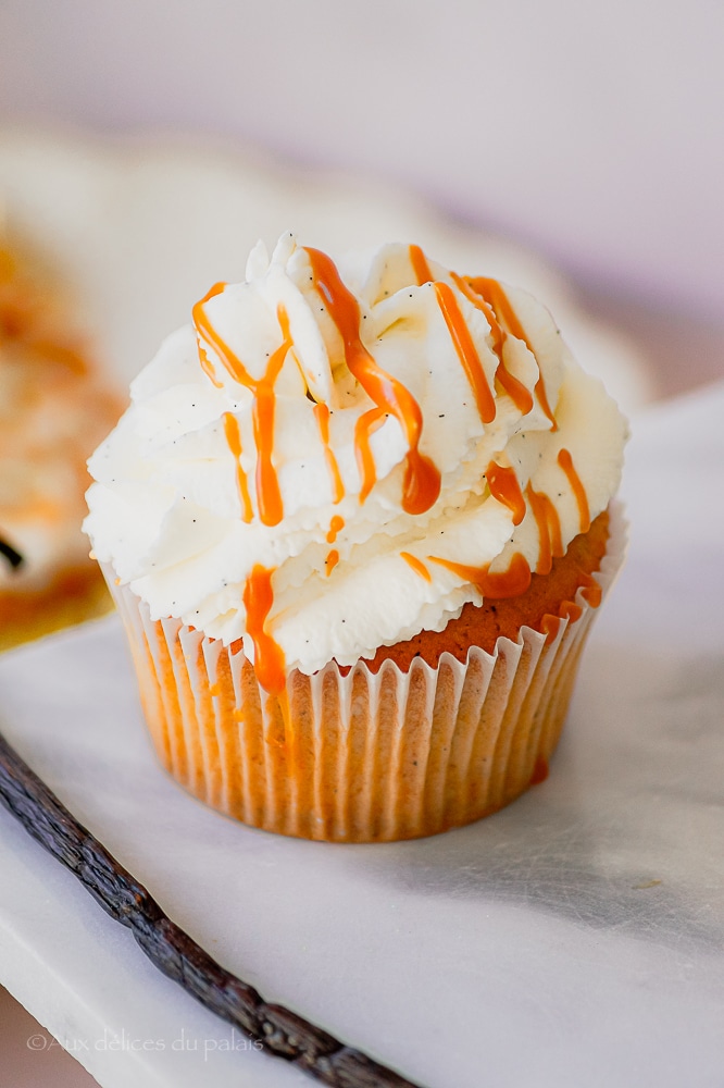 Cupcakes vanille et caramel beurre salé