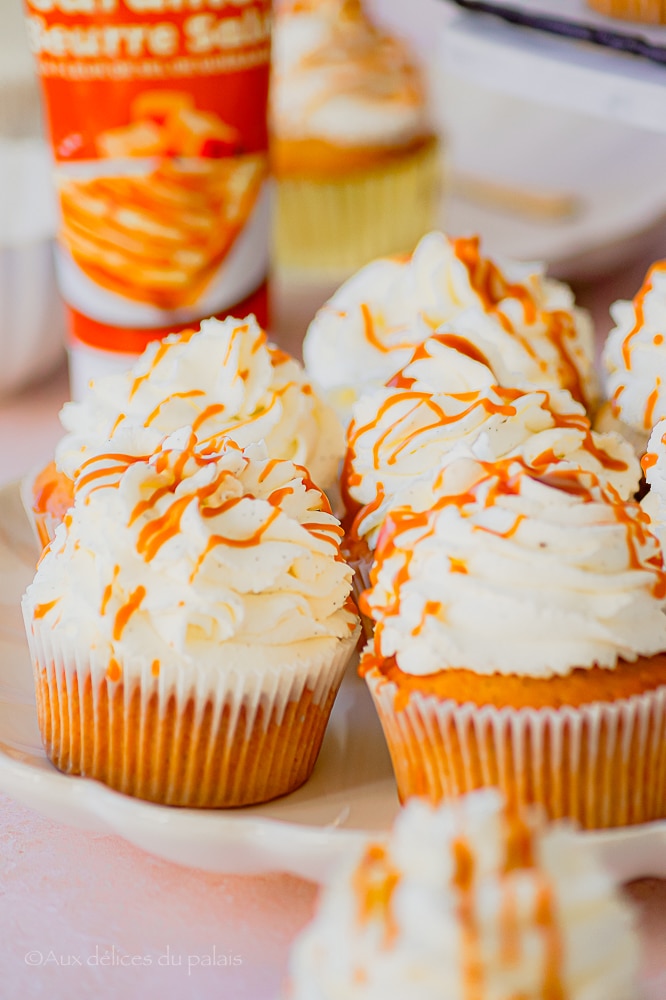 Cupcakes vanille et caramel beurre salé