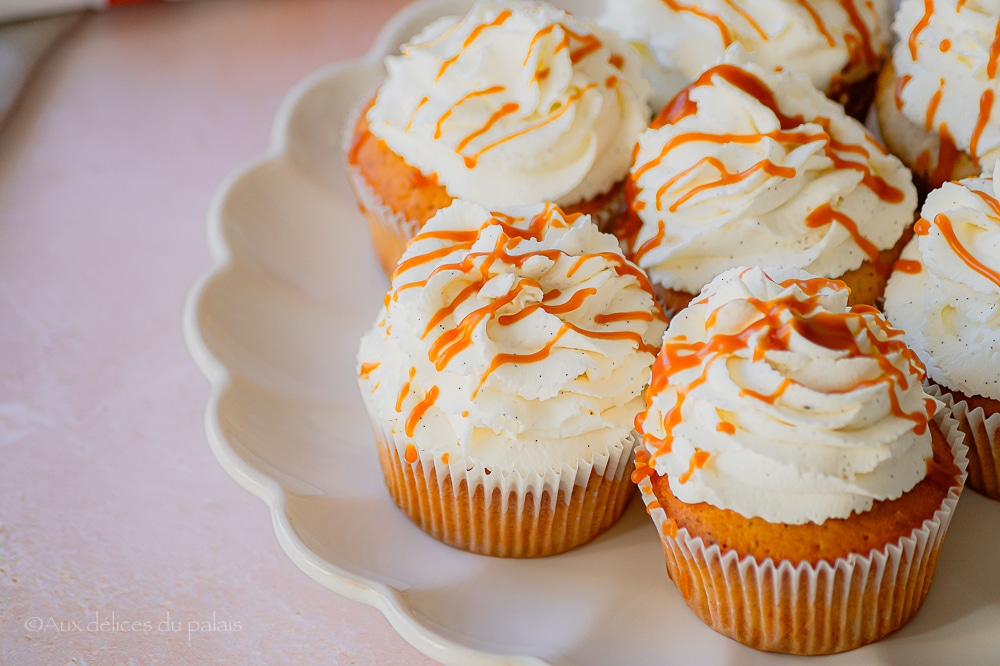 Cupcakes vanille et caramel beurre salé