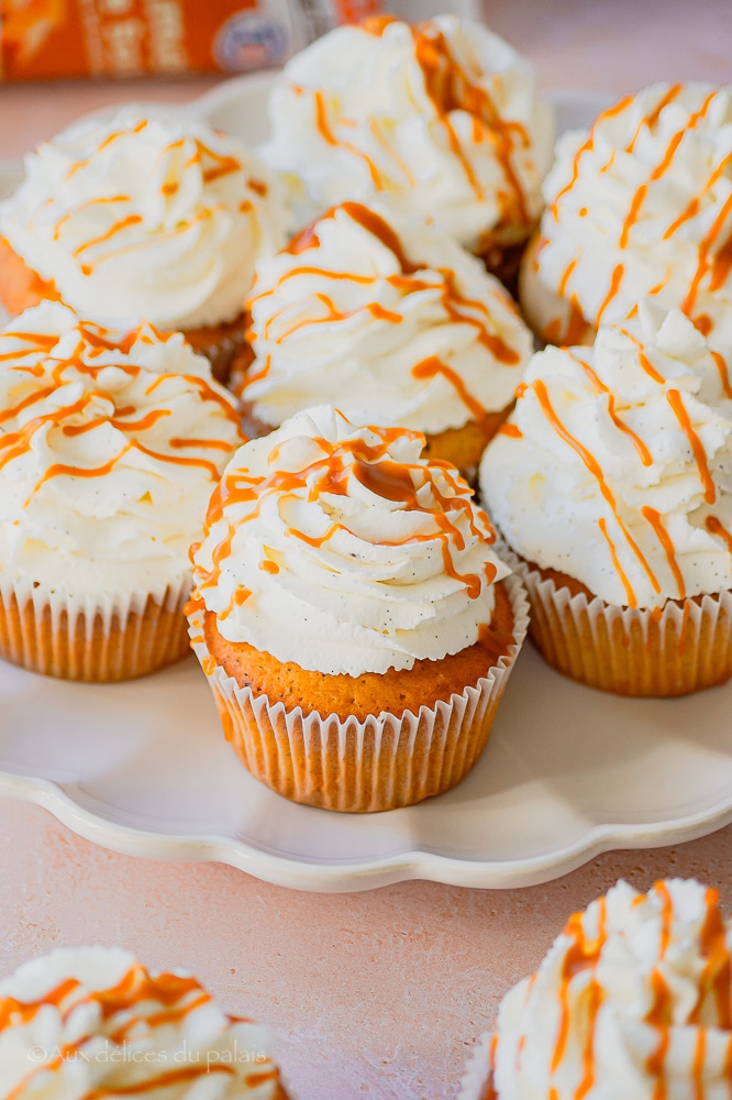 recette cupcakes ganache vanille et caramel au beurre salé