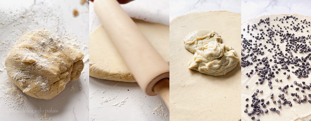 recette chinois brioche à la crème et pépites de chocolat