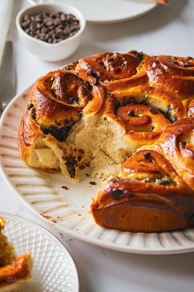 recette brioche roulée à la crème vanille