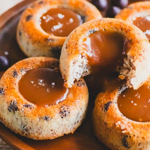 Financiers tigrés chocolat et caramel au beurre salé