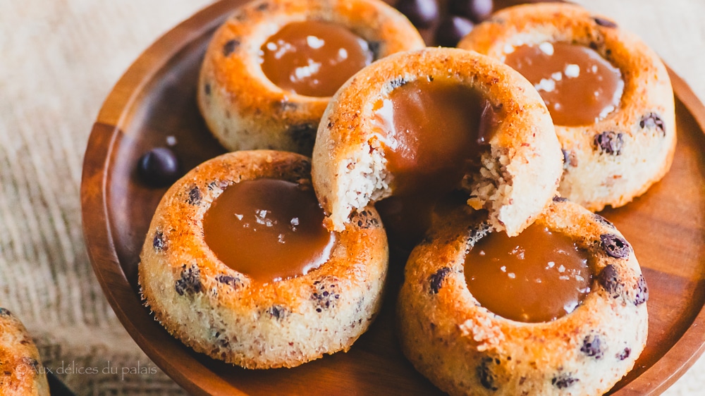 Financiers tigrés chocolat et caramel au beurre salé