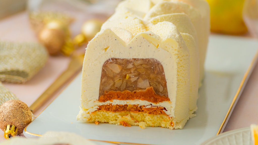 Recette bûche poire vanille et praliné