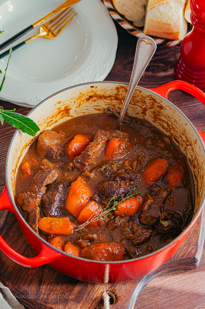 Boeuf bourguignon sans vin facile