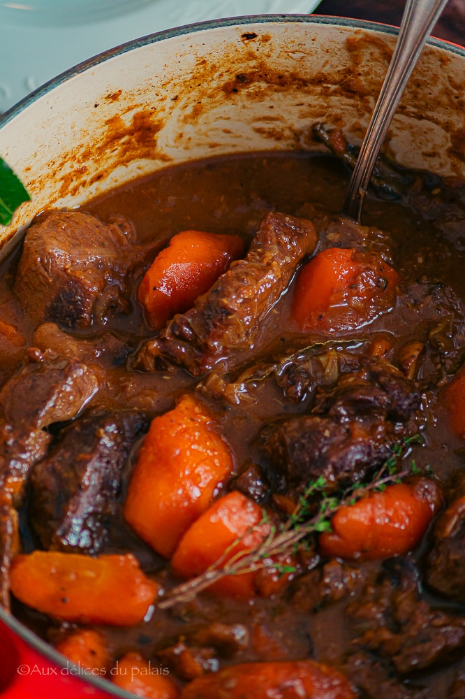 Boeuf bourguignon sans vin facile