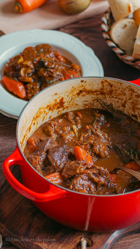 Boeuf bourguignon sans vin facile