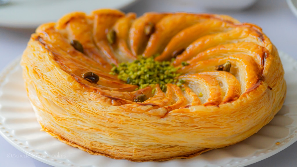 Galette des rois pistache et fleur d'oranger