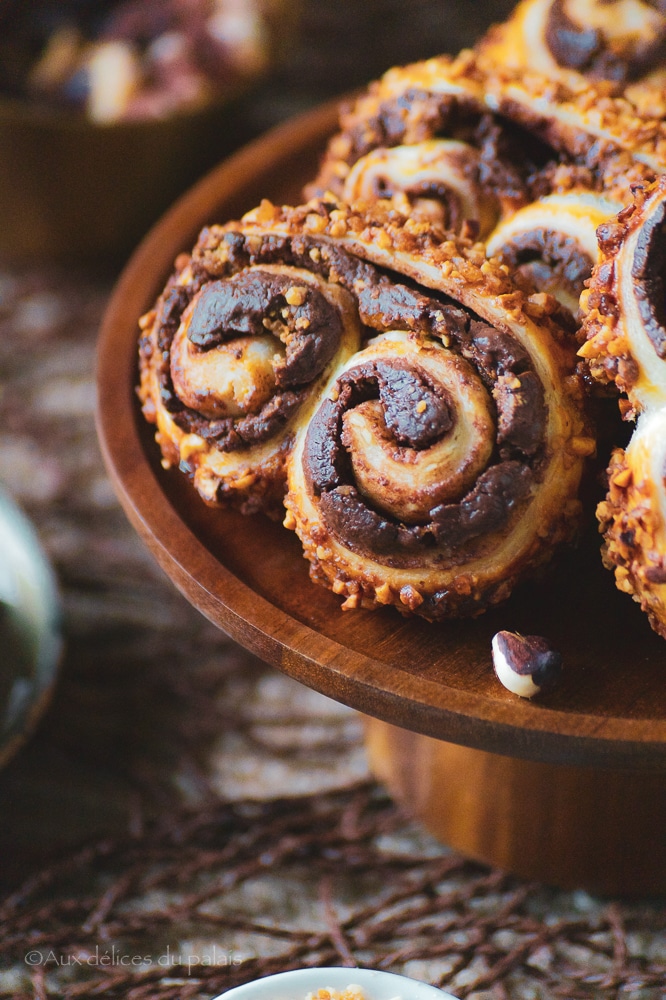 Recette de Palmiers au nutella et pralin