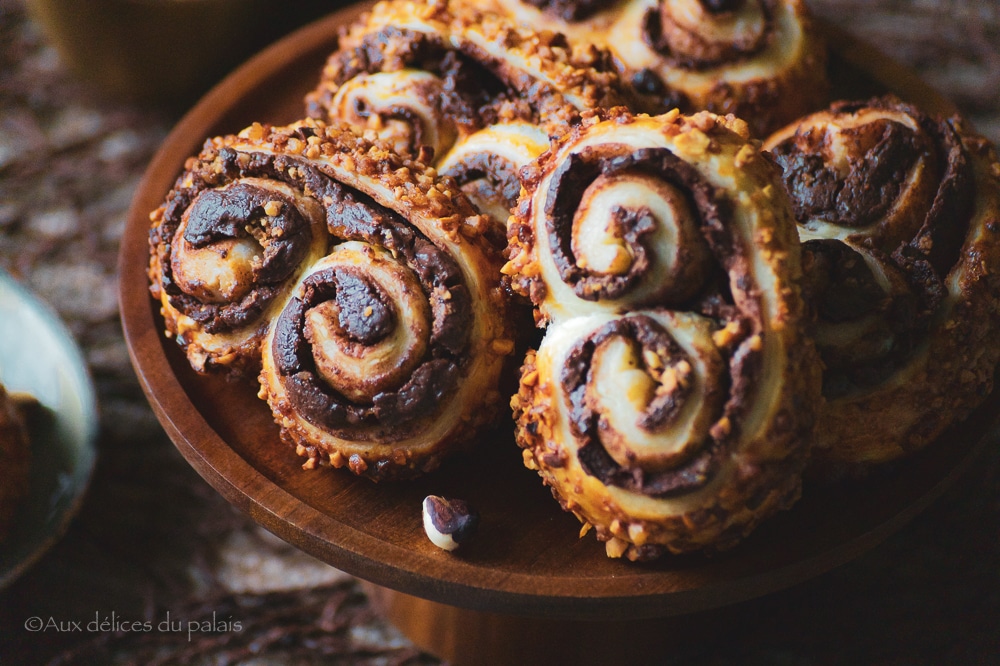 Recette de Palmiers au nutella et pralin de noisette