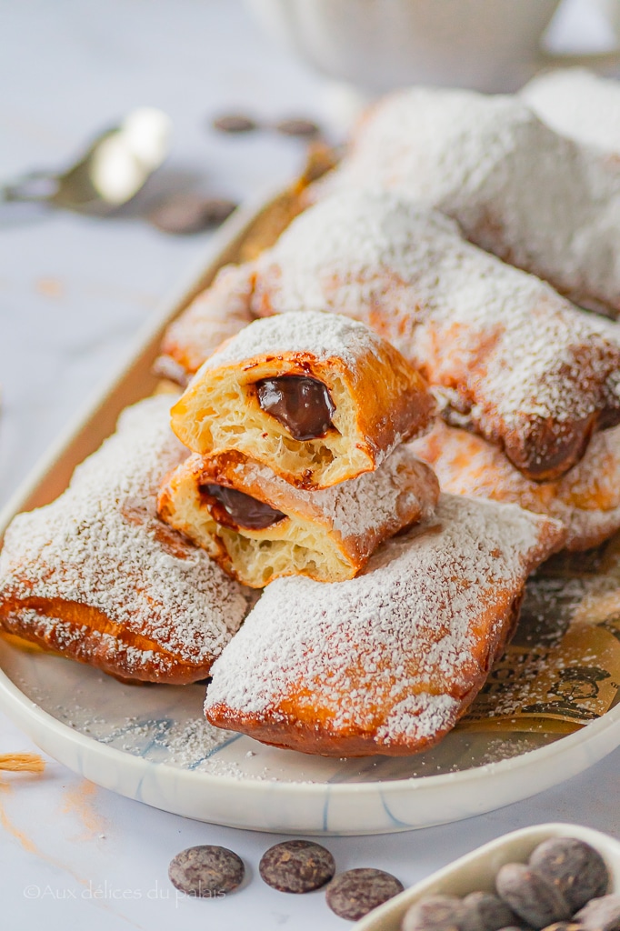 beignets à la ganache au chocolat