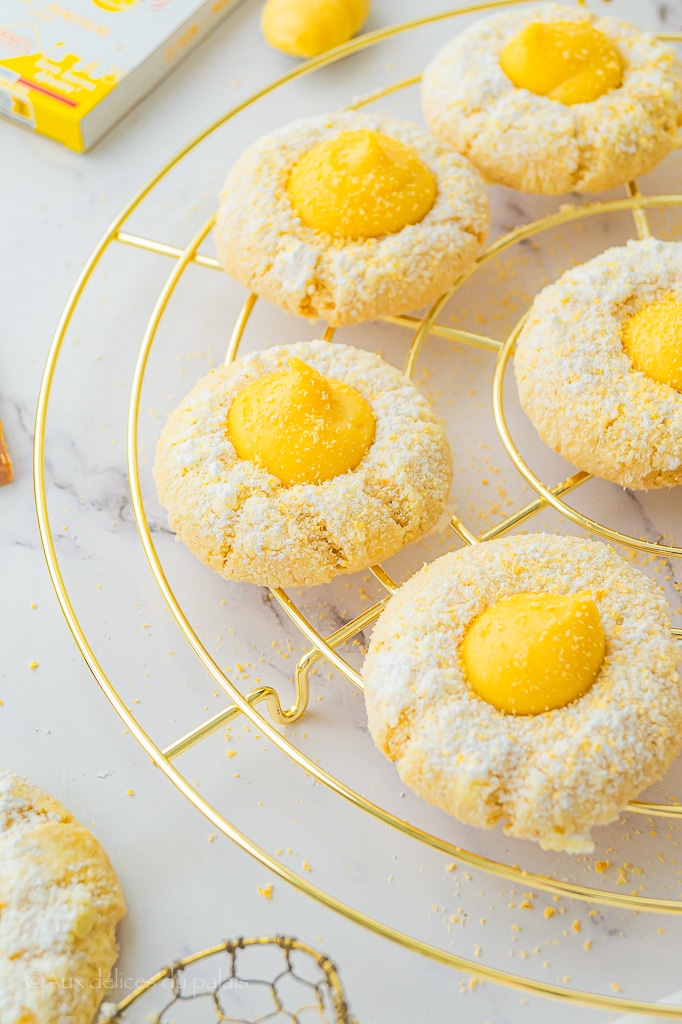 Biscuits craquelés au citron et lemon curd