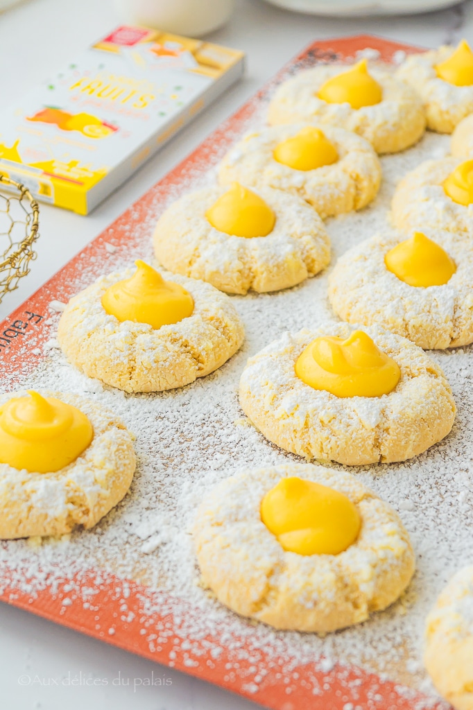 Biscuits craquelés au citron et lemon curd