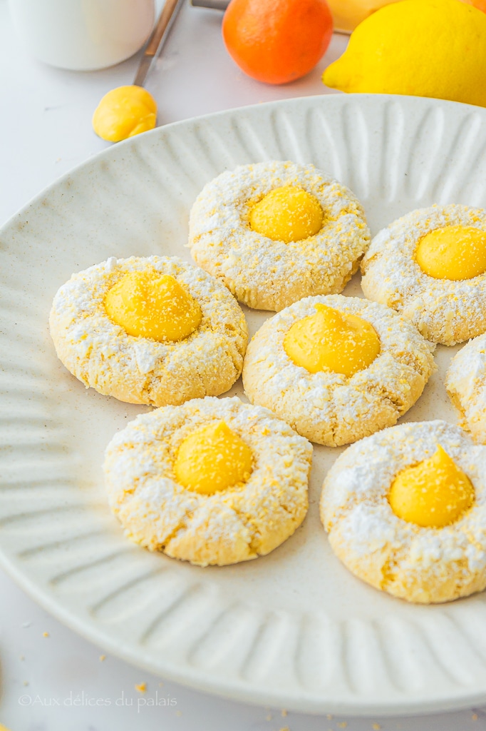 Biscuits craquelés au citron et lemon curd